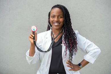 Doctor holding a stethoscope